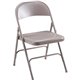 Lorell Steel Folding Chairs - Beige Steel Seat - Beige Steel Frame - 4 / Carton