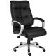 Lorell Executive Chair - Black Leather Seat - 5-star Base - Black - 1 Each