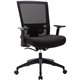 Lorell Mesh Mid-back Chair - Fabric Seat - Mid Back - 5-star Base - Black - 1 Each