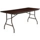 Lorell Economy Folding Table - For - Table TopMelamine Rectangle Top - 500 lb Capacity - 72" Table Top Length x 30" Table Top Wi