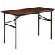 Lorell Economy Folding Table - For - Table TopMelamine Rectangle Top - 500 lb Capacity - 48" Table Top Length x 24" Table Top Wi