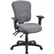 Lorell Accord Mid-Back Task Chair - Gray Polyester Seat - Black Frame - 1 Each