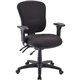 Lorell Accord Mid-Back Task Chair - Black Polyester Seat - Black Frame - 1 Each
