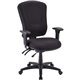 Lorell Accord Fabric Swivel Task Chair - Black Polyester Seat - Black Frame - 1 Each