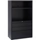 Lorell 36" Lateral File Drawer Combo Unit - 36" x 18.6" x 60" - 2 x Shelf(ves) - 3 x Drawer(s) for Box, File - Legal, Letter, A4
