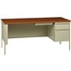Lorell Fortress Series Right-Pedestal Desk - For - Table TopOak Laminate Rectangle Top - 30" Table Top Length x 66" Table Top Wi