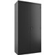 Lorell Wardrobe Cabinet - 18" x 36" x 72" - 2 x Door(s) - Locking Door - Black - Steel - Recycled