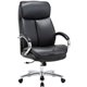 Lorell Executive Leather Big & Tall Chair - Bonded Leather Seat - Black Bonded Leather Back - High Back - Black - Armrest - 1 Ea