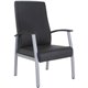 Lorell High-Back Healthcare Guest Chair - Vinyl Seat - Vinyl Back - Powder Coated Silver Steel Frame - High Back - Four-legged B
