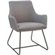 Lorell Gray Flannel Guest Chair with Sled Base - Sled Base - Gray - Armrest - 1 Each
