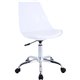 Lorell Plastic Shell Task Chair - Plastic, Polyurethane Seat - Chrome Frame - 5-star Base - White - 1 Each