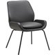 Lorell Bonded Leather U-Shaped Seat Guest Chair - Bonded Leather Seat - Bonded Leather Back - Black - 1 Each