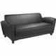 Lorell Accession Collection Leather Sofa - 75" x 34.5" x 31.3" - Leather Black Seat - Leather Black Back - 1 Each