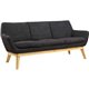 Lorell Quintessence Collection Upholstered Sofa - 19.8" x 73.3"32.8" - Finish: Black