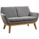 Lorell Quintessence Collection Upholstered Loveseat - 53.1" x 19.8"32.8" - Finish: Gray