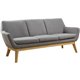 Lorell Quintessence Collection Upholstered Sofa - 19.8" x 73.3"32.8" - Finish: Gray