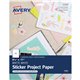 Avery Matte White Sticker Project Paper - Letter - 8 1/2" x 11" - 30 / Carton - Printable, Removable Adhesive, Die-cut, Repositi