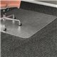 Lorell Rectangular Medium Pile Chairmat - Carpeted Floor - 60" Length x 46" Width x 0.17" Thickness - Rectangular - Vinyl - Clea