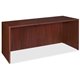 Lorell Essentials Credenza Shell - 66.1" x 23.6" x 1" x 29.5" - Finish: Laminate, Mahogany - Grommet, Durable, Adjustable Feet