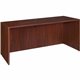 Lorell Essentials Credenza Shell - 59" x 23.6" x 1" x 29.5" - Finish: Laminate, Mahogany - Grommet, Durable, Adjustable Feet