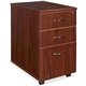 Lorell Essentials Pedestal - 3-Drawer - 15.8" x 22" x 1" x 28.6" - 3 x Box, File Drawer(s) - Finish: Laminate, Mahogany - Leveli