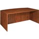 Lorell Essentials Bowfront Desk Shell - 70.9" x 41.4" x 29.5" - Finish: Cherry, Laminate - Grommet, Modesty Panel
