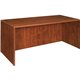 Lorell Essentials Rectangular Desk Shell - 59" x 29.5" x 29.5" - Finish: Cherry, Laminate - Grommet