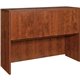 Lorell Essentials Hutch with Doors - 47.3" x 14.8" x 36" - 3 Door(s) - Finish: Cherry, Laminate - Grommet, Cord Management
