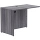 Lorell Essentials Laminate Return Shell - 42" x 24"29.5" , 1" Top - Laminate, Weathered Charcoal Table Top - Modesty Panel