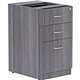 Lorell Weathered Charcoal Laminate Desking Pedestal - 16" x 22"28.3" - File, Box Drawer(s) - Finish: Laminate, Weathered Charcoa