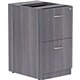 Lorell Weathered Charcoal Laminate Desking Pedestal - 2-Drawer - 16" x 22"28.3" - 2 x File Drawer(s) - Finish: Laminate, Weather