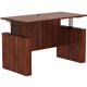Lorell Essentials 60" Sit-to-Stand Desk Shell - 0.1" Top, 1" Edge, 60" x 29"49" - Finish: Cherry - Laminate Table Top
