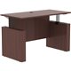 Lorell Essentials 60" Sit-to-Stand Desk Shell - 0.1" Top, 1" Edge, 60" x 29"49" - Finish: Mahogany - Mahogany Laminate Table Top