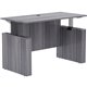 Lorell Essentials 60" Sit-to-Stand Desk Shell - 0.1" Top, 1" Edge, 60" x 29"49" - Finish: Weathered Charcoal