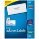 Avery Copier Address Labels - 1 3/8" Width x 2 13/16" Length - Permanent Adhesive - Rectangle - White - Paper - 24 / Sheet - 100