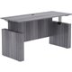 Lorell Essentials 72" Sit-to-Stand Desk Shell - 0.1" Top, 1" Edge, 72" x 29"49" - Finish: Weathered Charcoal - Laminate Table To