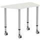 Lorell Height-adjustable Trapezoid Table - For - Table TopTrapezoid Top - Adjustable Height - 26.62" to 33.62" Adjustment x 60" 