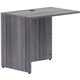 Lorell Weathered Charcoal Laminate Desking - 35" x 24"29.5" Return Shell, 1" Top - Finish: Weathered Charcoal Laminate