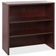 Lorell Essentials Mahogany Laminate Stack-on Bookshelf - 36" x 15" x 36" - 2 x Shelf(ves) - Stackable - Mahogany, Laminate - MFC