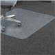 Lorell Polycarbonate Rectangular Studded Chairmats - Carpeted Floor - 45" Width x 53" Depth - Rectangular - Polycarbonate - Clea