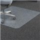 Lorell Rectangular Straight Edge Carpet Chairmats - Carpet - 46" Width x 60" Depth - Rectangular - Polycarbonate - Clear - 1Each