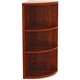 Lorell Essentials Series Cherry Laminate Corner Bookcase - 36" Height x 14.8" Width x 14.8" DepthFloor - Cherry - Laminate, Poly