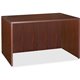 Lorell Essentials Rectangular Desk Shell - 47.3" x 29.5" x 1" x 29.5" - Finish: Laminate, Mahogany - Grommet, Modesty Panel, Cor