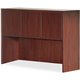 Lorell Essentials Hutch - 59" x 14.8" x 36" - 3 Door(s) - Finish: Laminate, Mahogany - Cord Management, Grommet