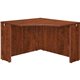Lorell Essentials Series Cherry Laminate Corner Desk - 41.4" x 41.4" x 29.5" - Finish: Cherry, Laminate - Leveling Glide