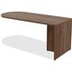 Lorell Essentials Peninsula Desk Box 1 of 2 - 30" x 66"29.5" - Reeded Edge - Material: Metal - Finish: Walnut, Laminate
