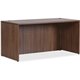 Lorell Essentials Series Walnut Desk Shell - 1" Top, 59" x 29.5"29.5" Desk - Finish: Walnut Laminate - Lockable, Grommet, Modest