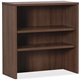 Lorell Essentials Walnut Laminate Stack-on Bookshelf - 36" x 15"36" - 2 Shelve(s) - Material: MFC, Polyvinyl Chloride (PVC) - Fi