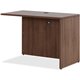 Lorell Essentials Series Walnut Return Shell - 47.3" x 23.6"29.5" Return, 1" Top - Finish: Laminate, Walnut - Grommet, Cord Mana