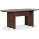 Lorell Essentials Walnut Laminate Oval Conference Table - 1.3" Table Top, 0" Edge, 70.9" x 35.4"29.5" Table - Finish: Walnut Lam